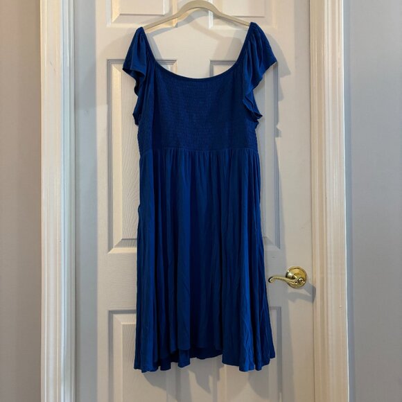 Torrid Smocked Top Blue Dress - Picture 2 of 6